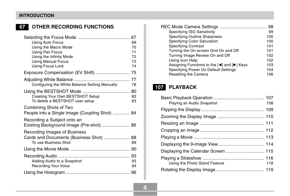 Casio EX-S100 User Manual | Page 4 / 207