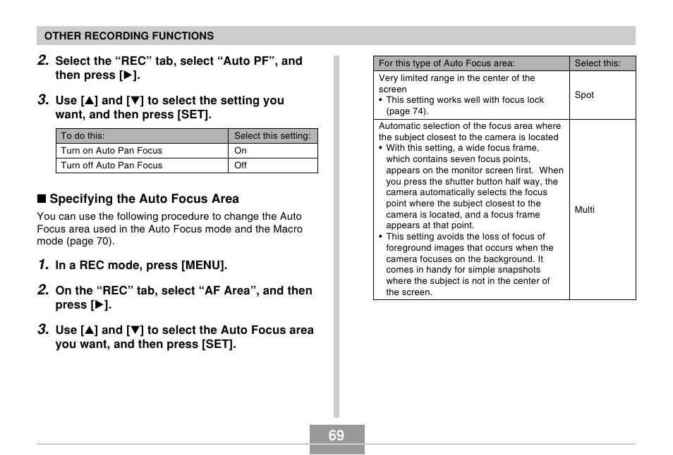 Casio EX-S100 User Manual | Page 69 / 207