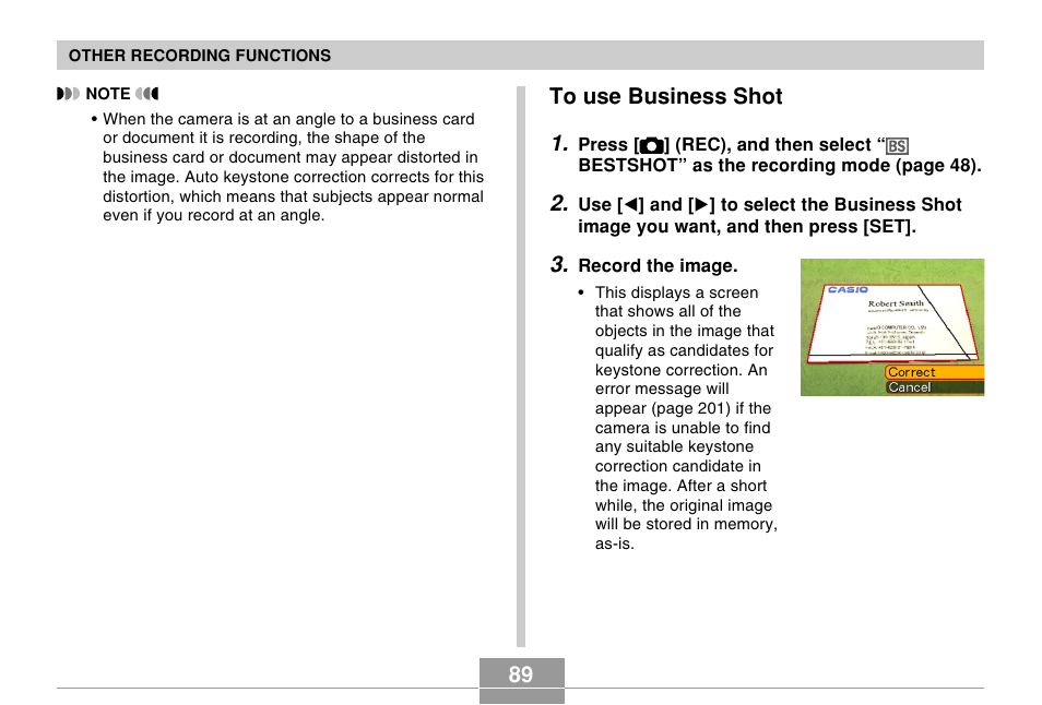 To use business shot | Casio EX-S100 User Manual | Page 89 / 207