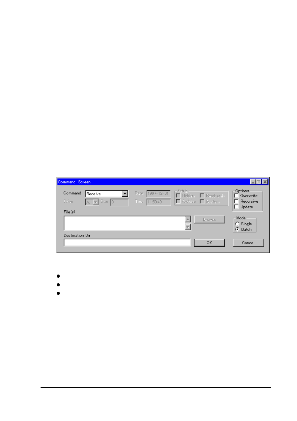 Chapter 3, File transmission/reception, File upload | Specifying file from pc side, File transmission/reception 3.1 file upload, 1 specifying file from pc side | Casio PA-2500 User Manual | Page 9 / 17