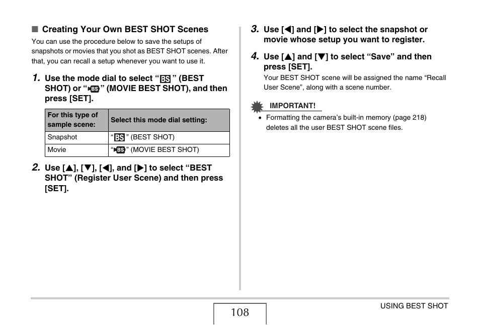 Casio EX-V8 User Manual | Page 108 / 289