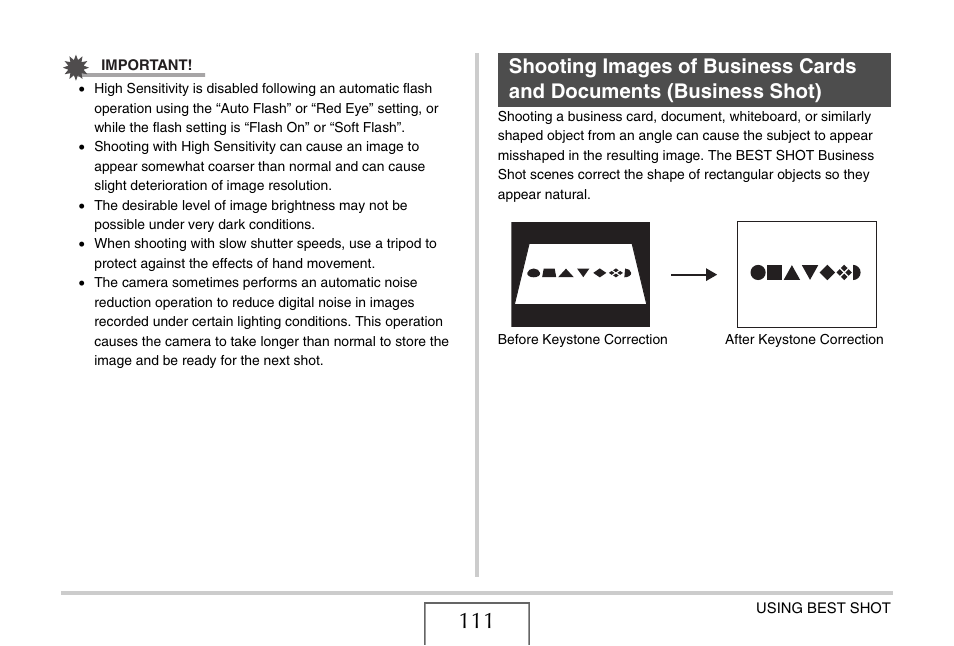 Casio EX-V8 User Manual | Page 111 / 289