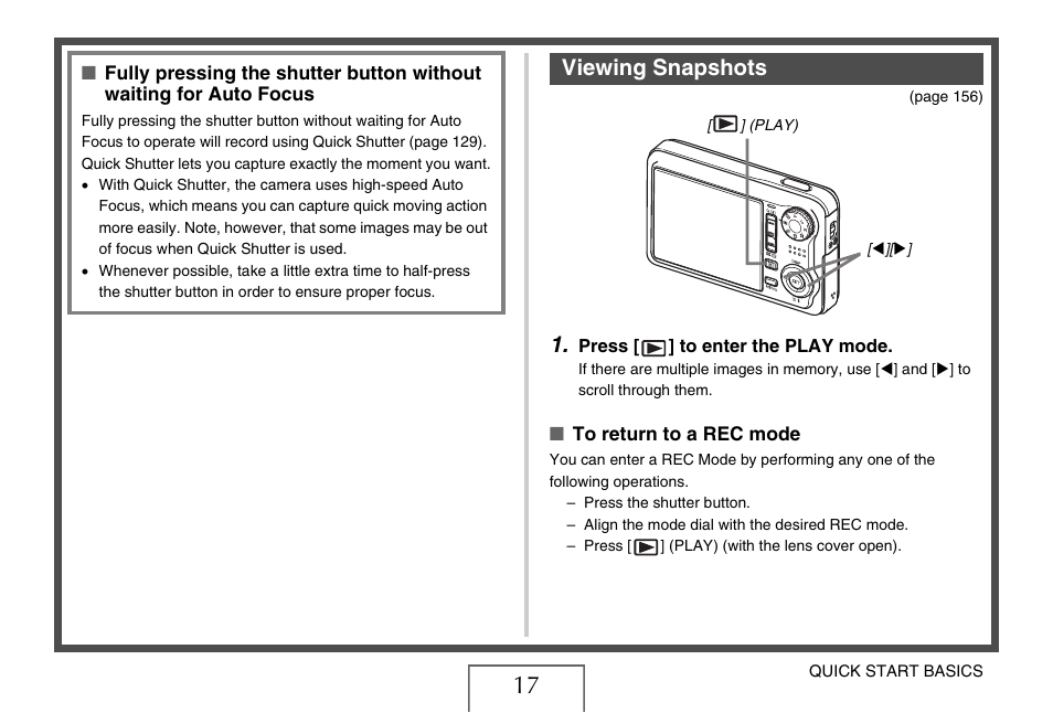 Viewing snapshots | Casio EX-V8 User Manual | Page 17 / 289