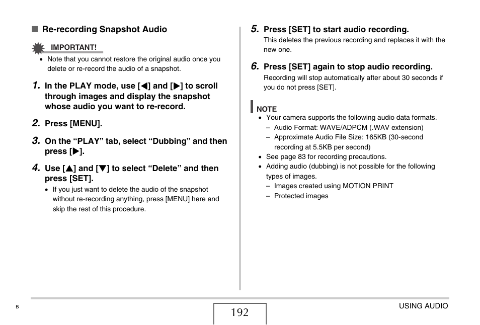 Casio EX-V8 User Manual | Page 192 / 289