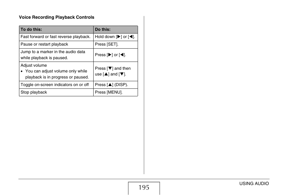 Casio EX-V8 User Manual | Page 195 / 289