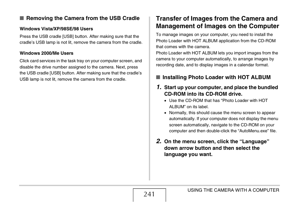 Casio EX-V8 User Manual | Page 241 / 289