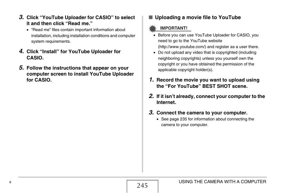 Casio EX-V8 User Manual | Page 245 / 289