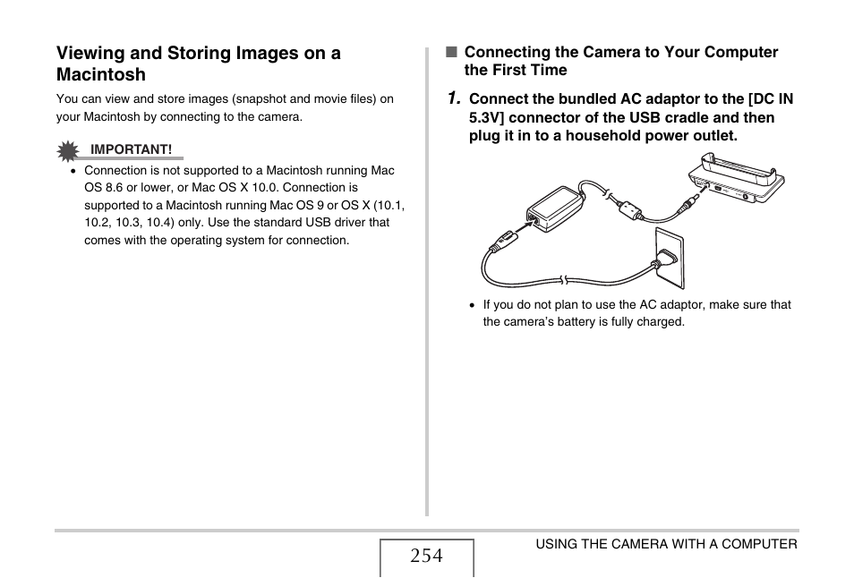 Viewing and storing images on a macintosh | Casio EX-V8 User Manual | Page 254 / 289