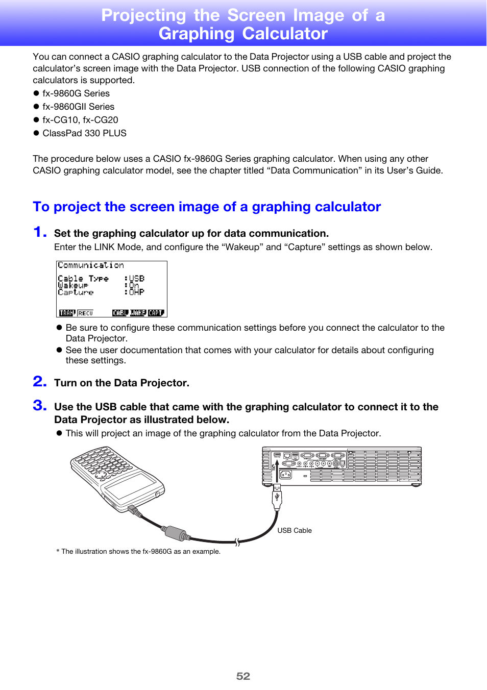 Casio XJ-H1650 User Manual | Page 52 / 69