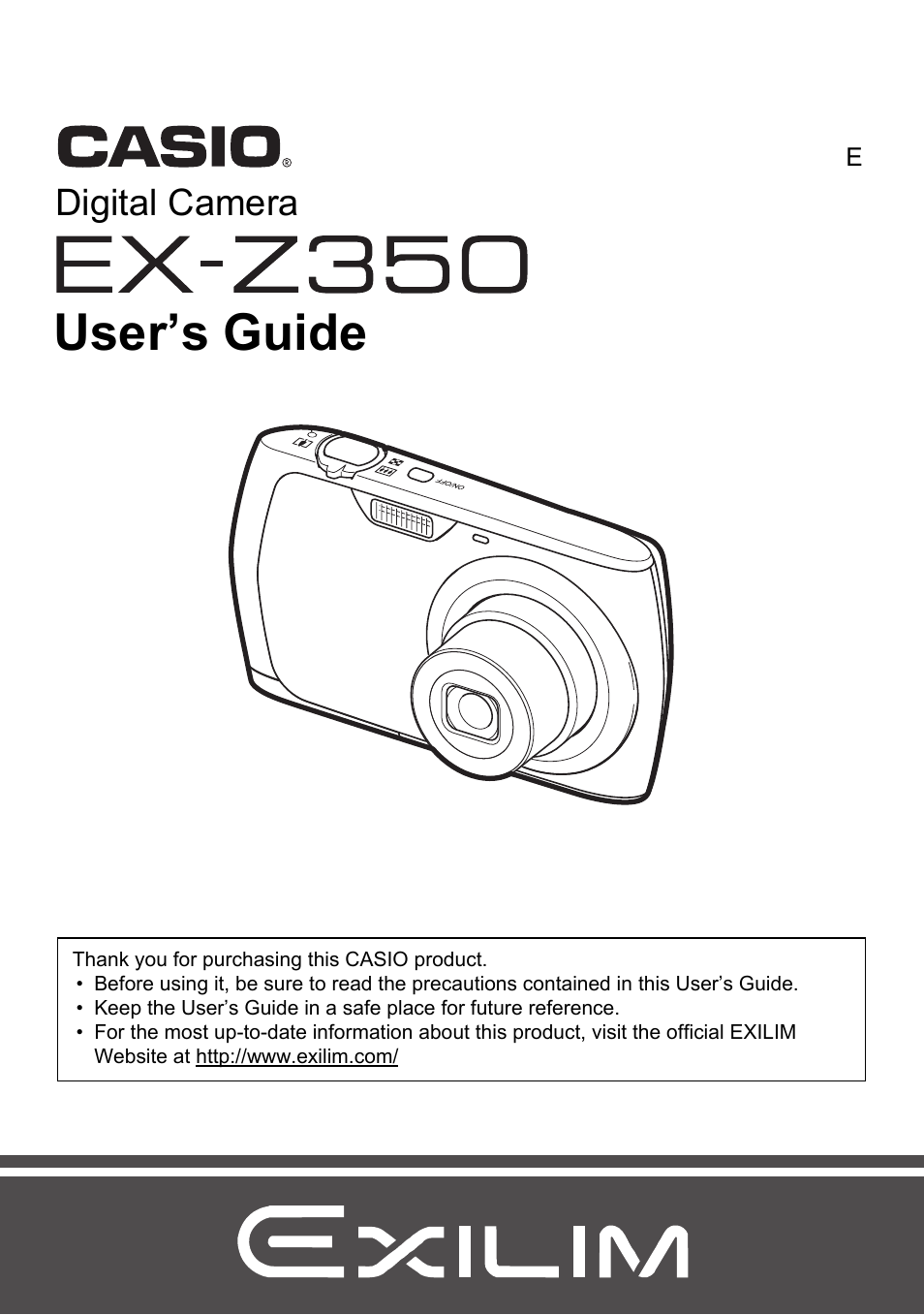 Casio EXILIM EX-Z350 User Manual | 143 pages