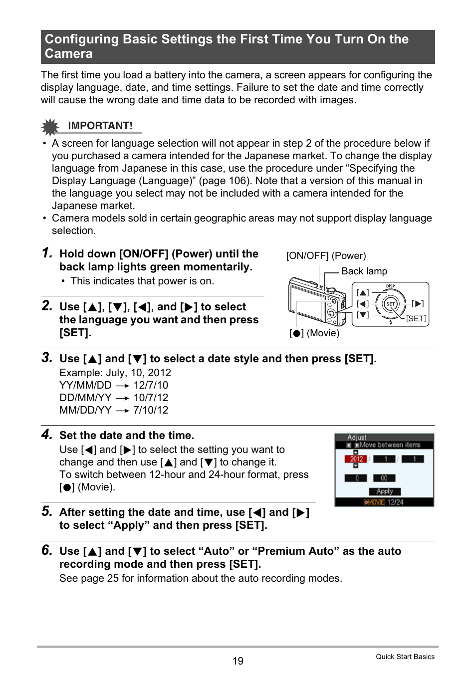 Casio EXILIM EX-ZS150 User Manual | Page 19 / 136