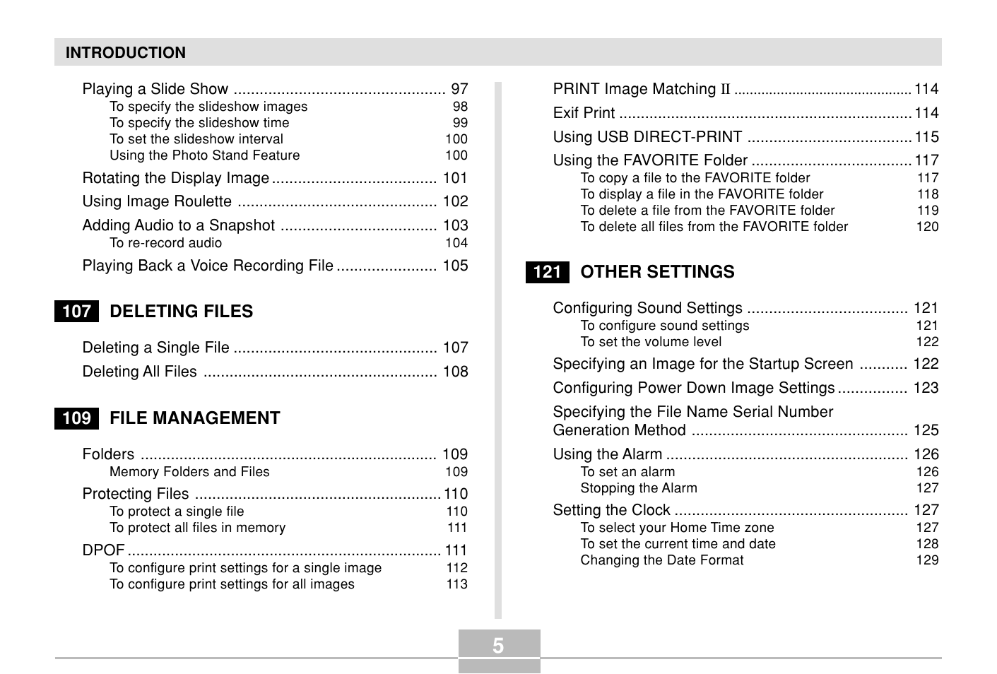 Casio E MULTI PJ CAMERA Multifunctional Camera System User Manual | Page 5 / 174
