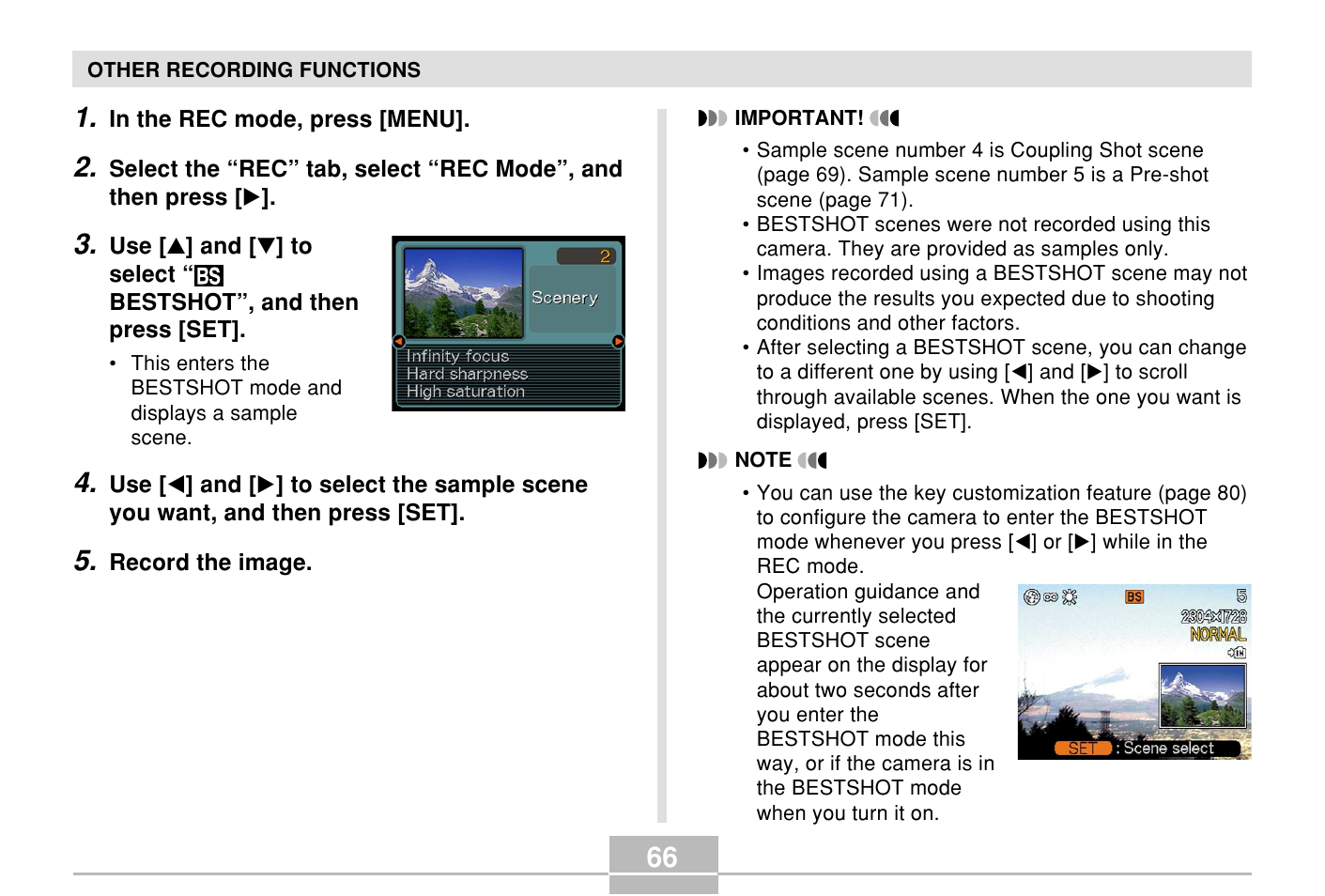 Casio E MULTI PJ CAMERA Multifunctional Camera System User Manual | Page 66 / 174