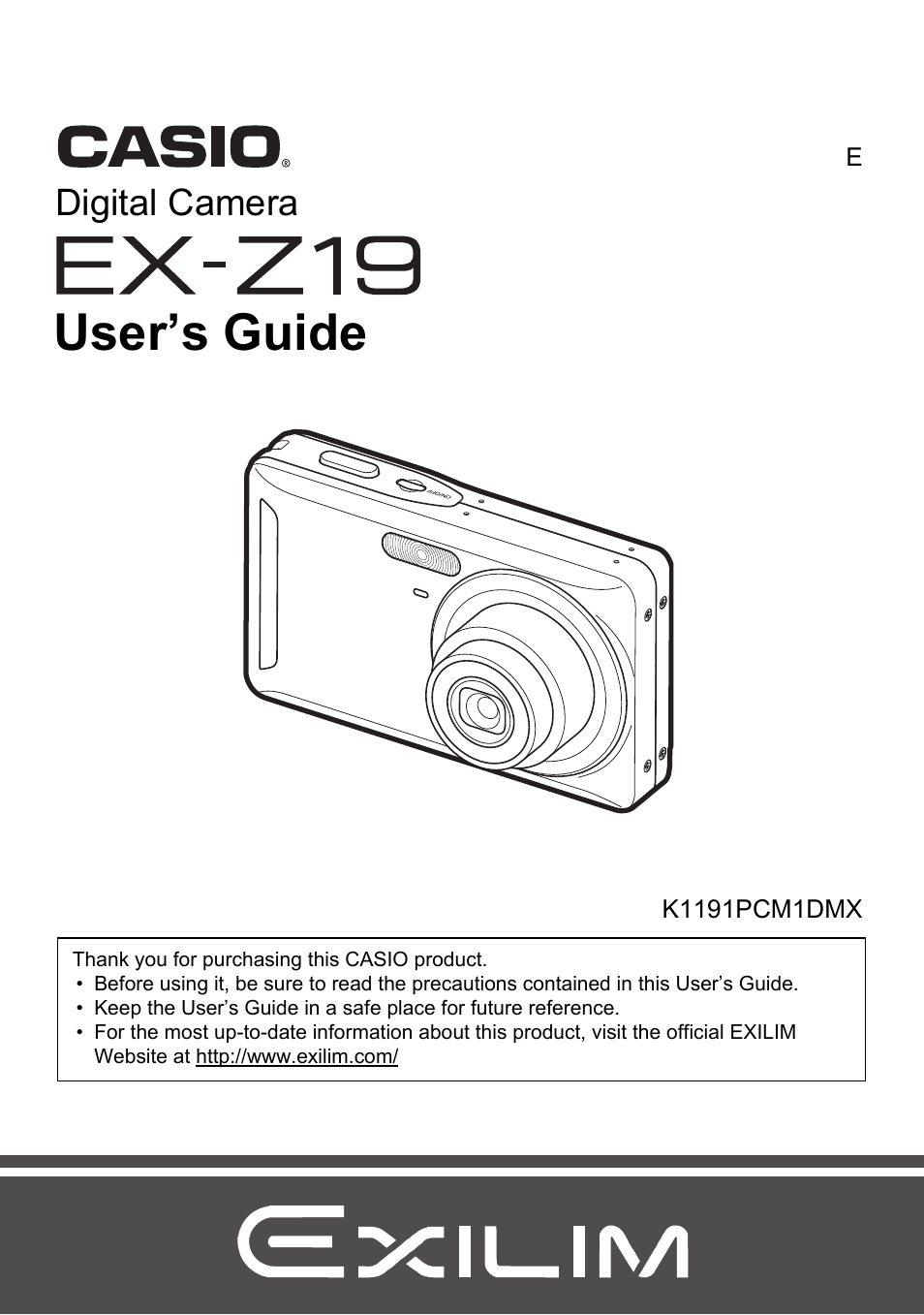 Casio EXILIM EX-Z19 User Manual | 139 pages