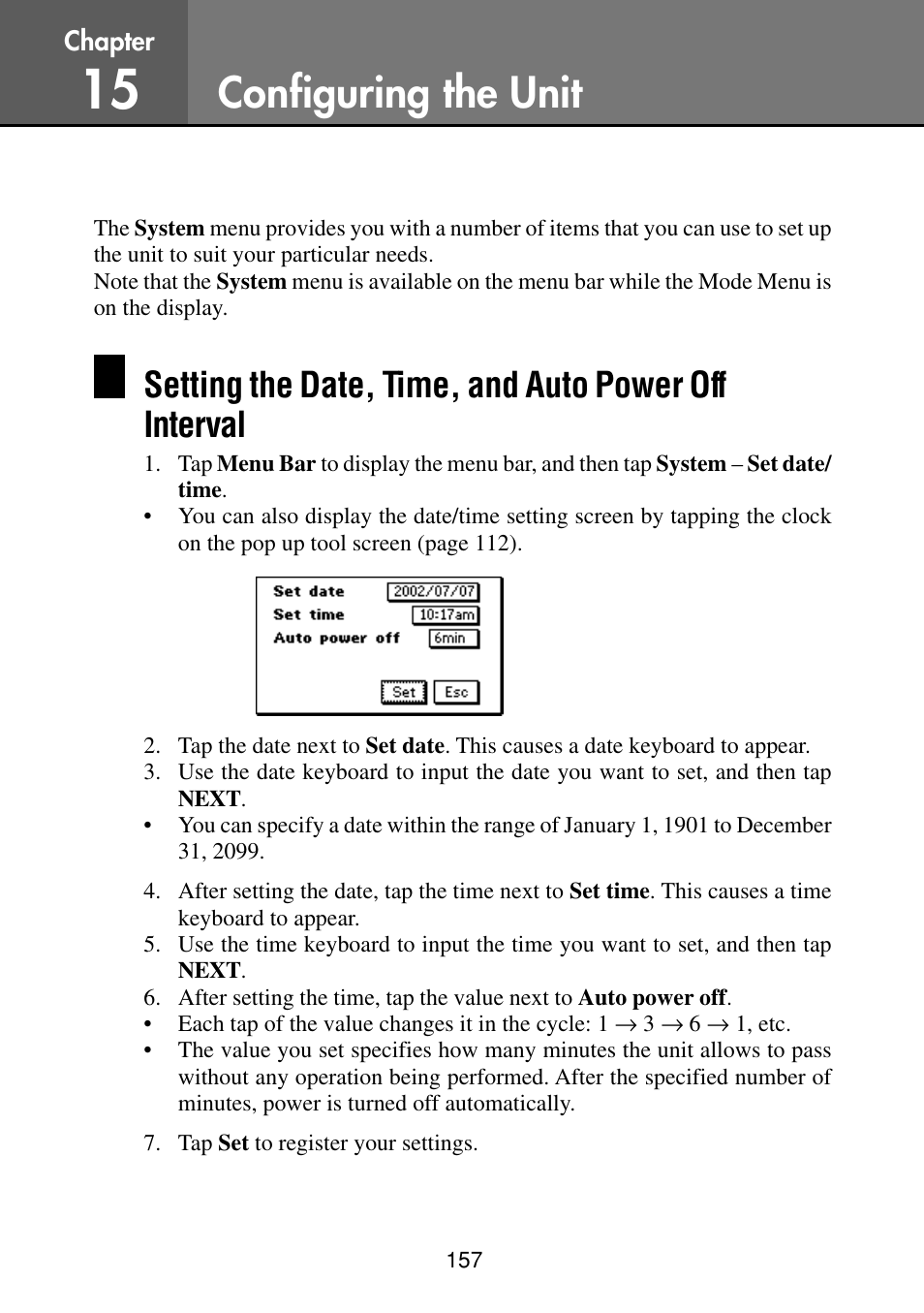 Configuring the unit | Casio PV-S460/PV-S660 User Manual | Page 159 / 187