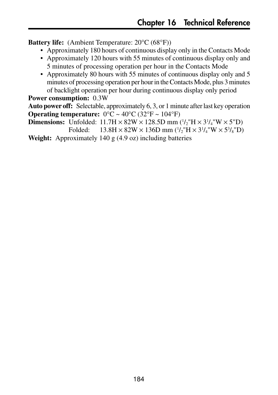 Chapter 16 technical reference | Casio PV-S460/PV-S660 User Manual | Page 186 / 187
