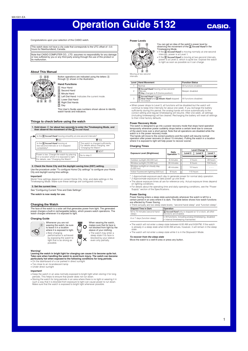 Casio 5132 User Manual | 4 pages