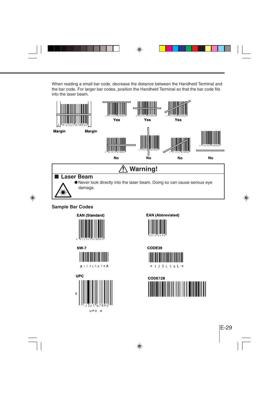 Warning | Casio DT-930 User Manual | Page 29 / 68