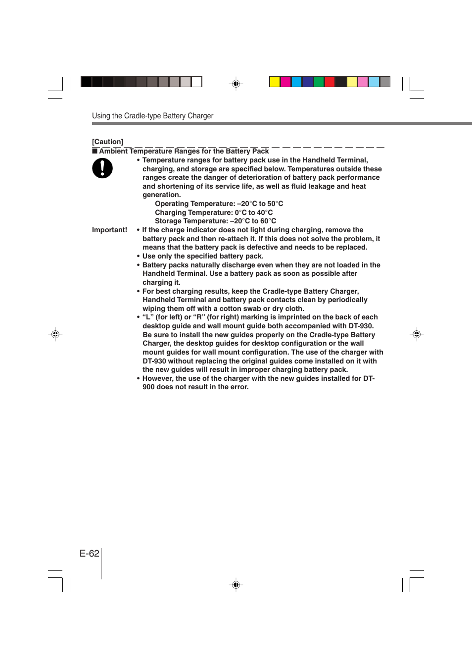 E-62 | Casio DT-930 User Manual | Page 62 / 68