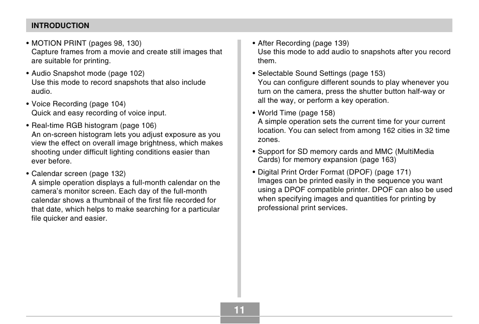 Casio EX-S500 User Manual | Page 11 / 235