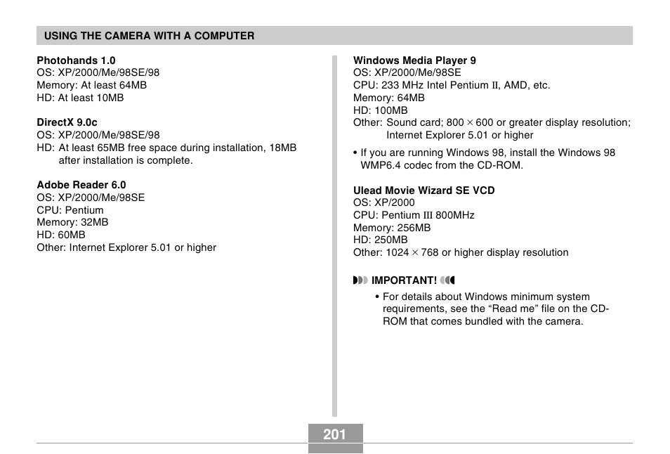 Casio EX-S500 User Manual | Page 201 / 235