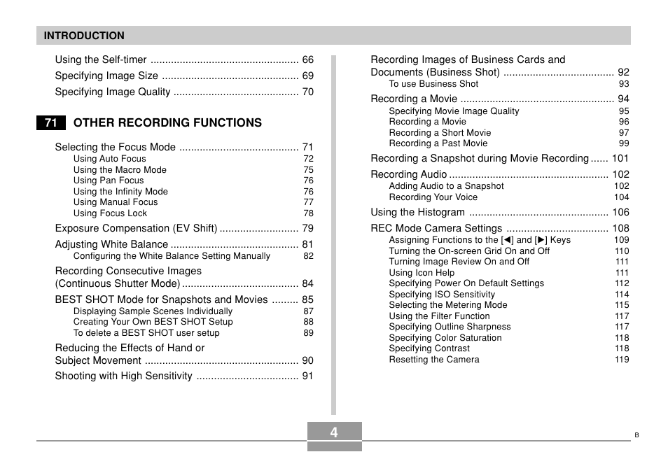 Casio EX-S500 User Manual | Page 4 / 235