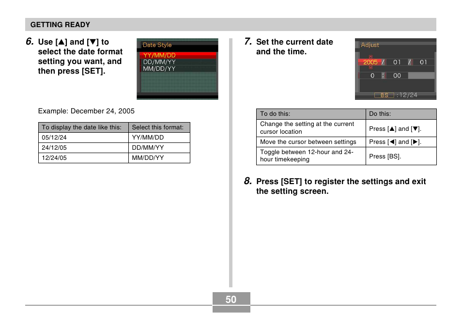 Casio EX-S500 User Manual | Page 50 / 235