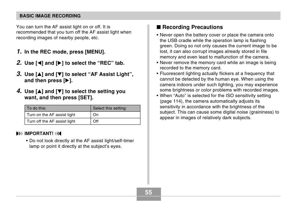 Casio EX-S500 User Manual | Page 55 / 235