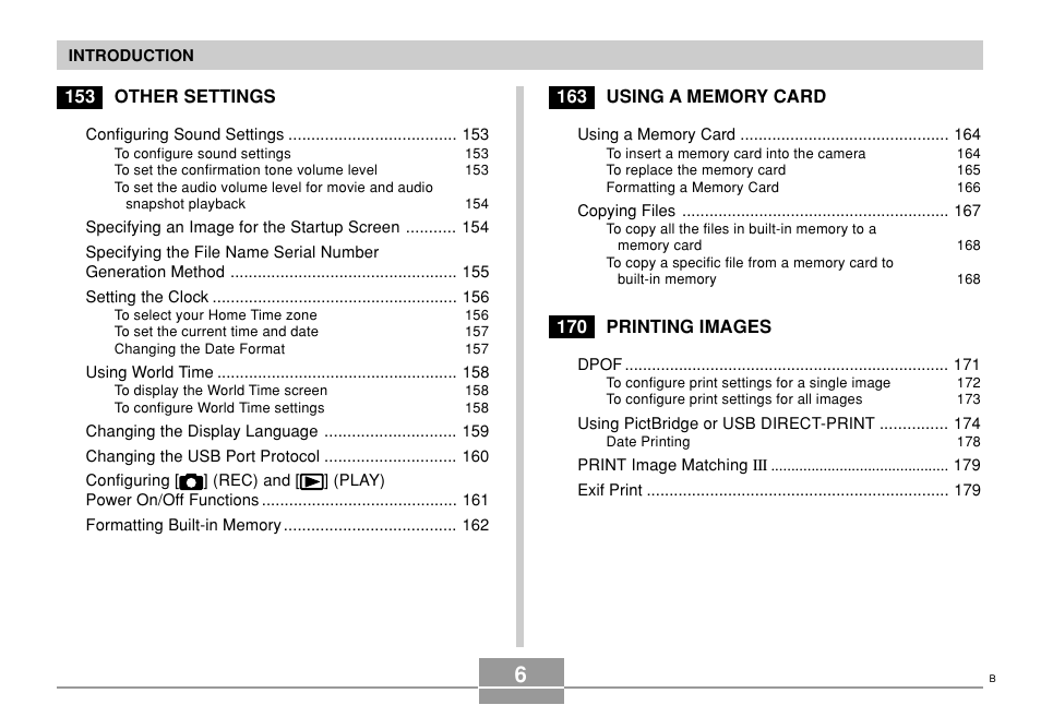 Casio EX-S500 User Manual | Page 6 / 235