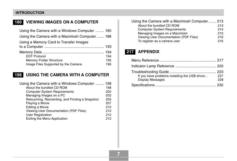 Casio EX-S500 User Manual | Page 7 / 235