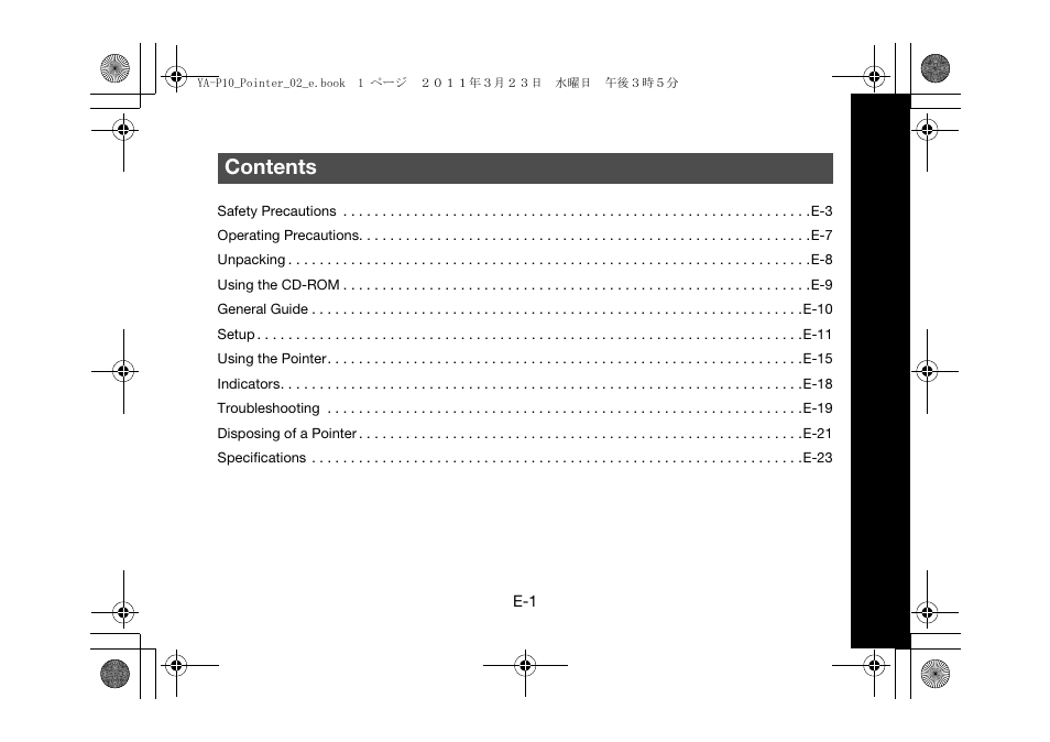 Casio YA-P10 User Manual | Page 2 / 30