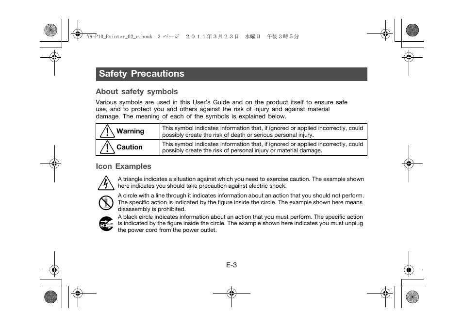 Casio YA-P10 User Manual | Page 4 / 30