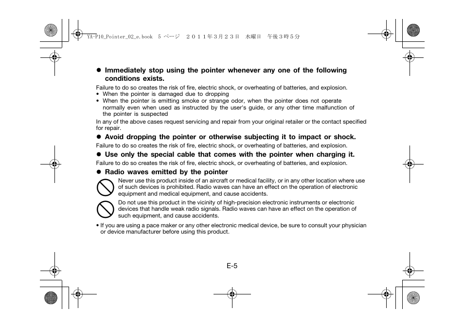 Casio YA-P10 User Manual | Page 6 / 30