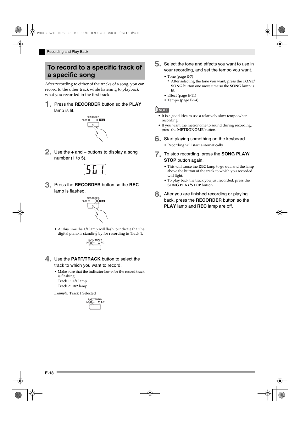 Casio PX-800 User Manual | Page 22 / 53
