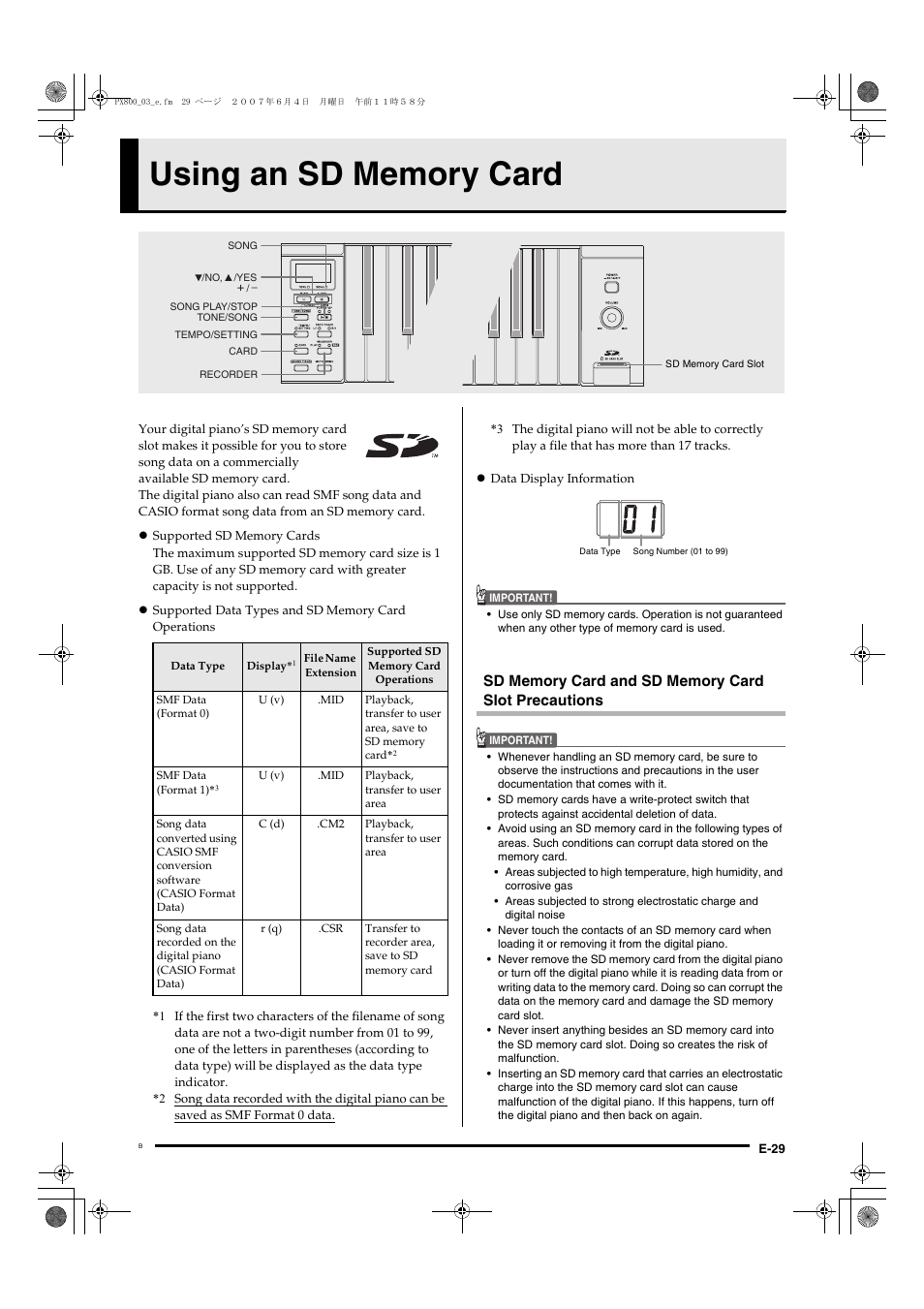Casio PX-800 User Manual | Page 33 / 53