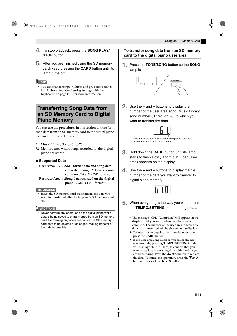 Casio PX-800 User Manual | Page 35 / 53