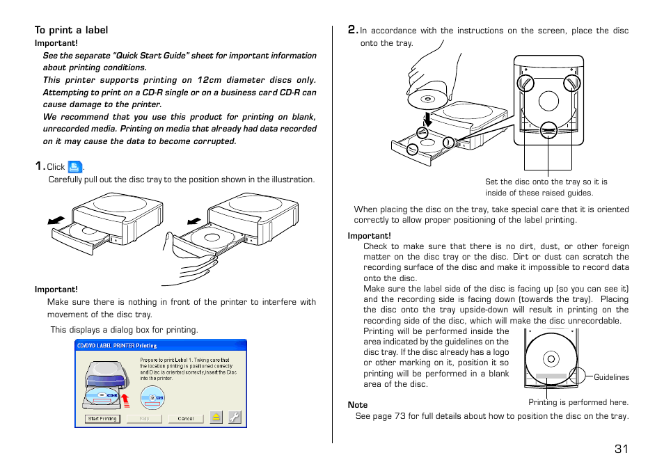 To print a label | Casio LPCW-50 User Manual | Page 32 / 85