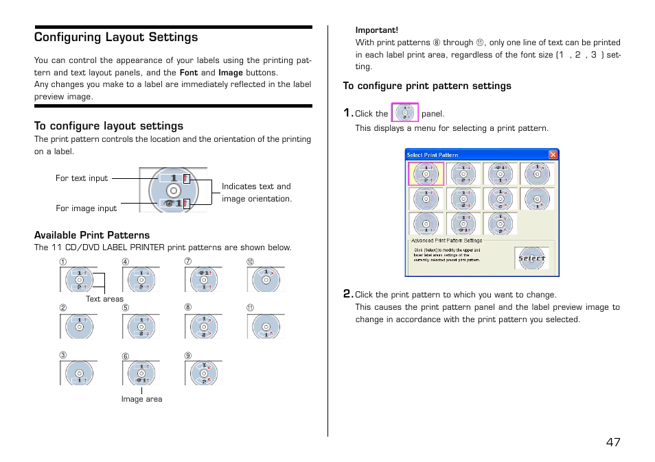 Configuring layout settings, To configure layout settings | Casio LPCW-50 User Manual | Page 48 / 85