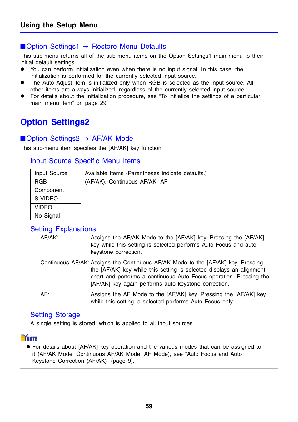Option settings2 | Casio XJ-460 User Manual | Page 59 / 78