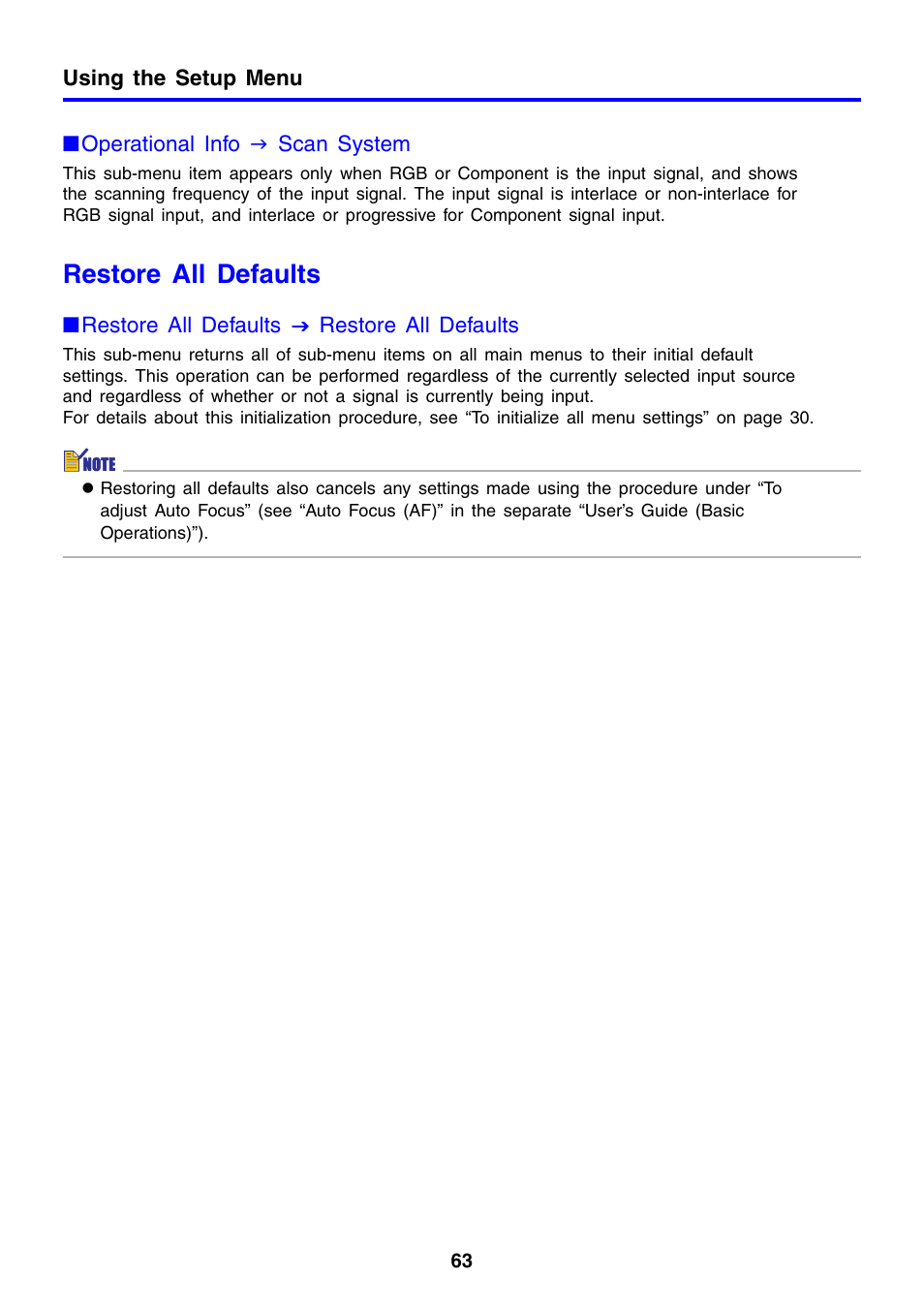 Restore all defaults | Casio XJ-460 User Manual | Page 63 / 78