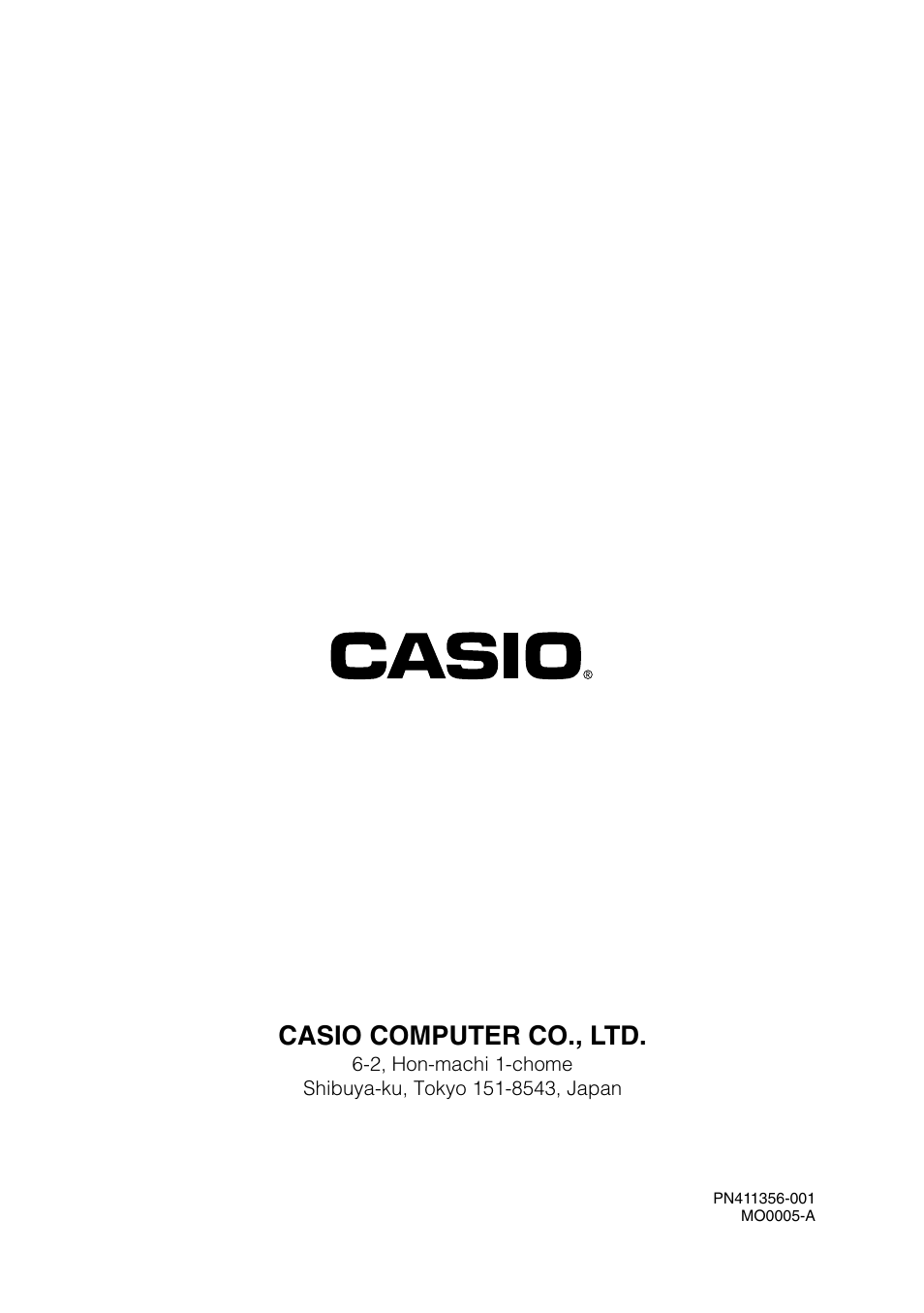 Casio computer co., ltd | Casio Cassiopeia EM-500 User Manual | Page 45 / 45