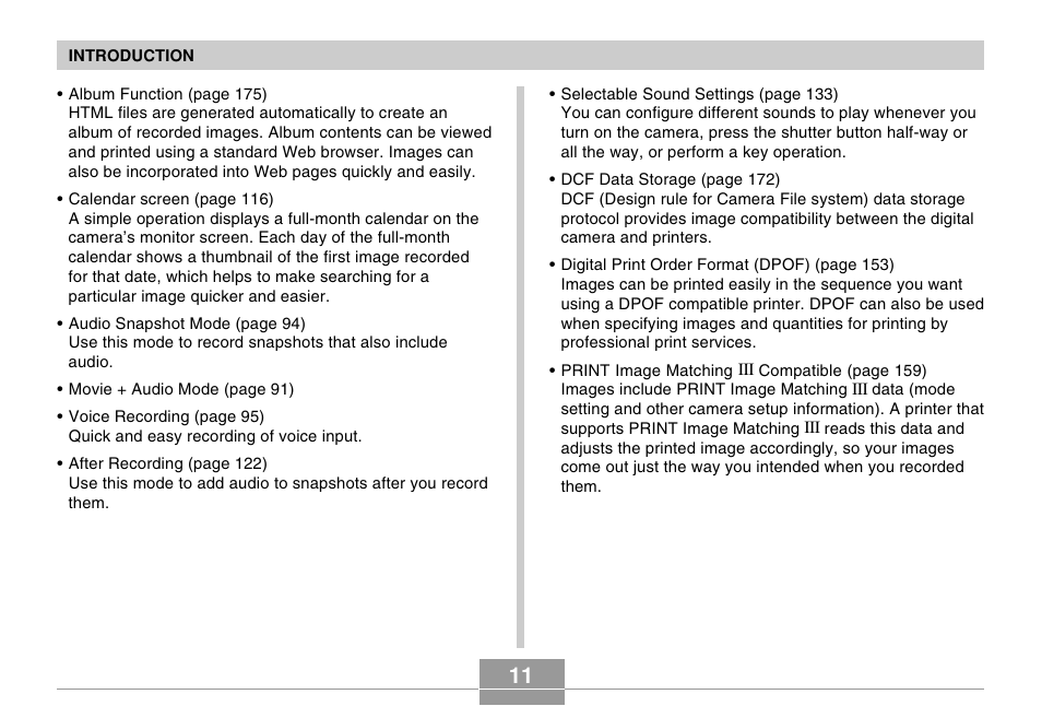 Casio EXILIM EX-Z55 User Manual | Page 11 / 208