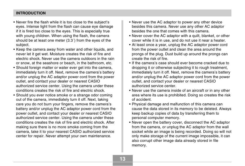 Casio EXILIM EX-Z55 User Manual | Page 13 / 208