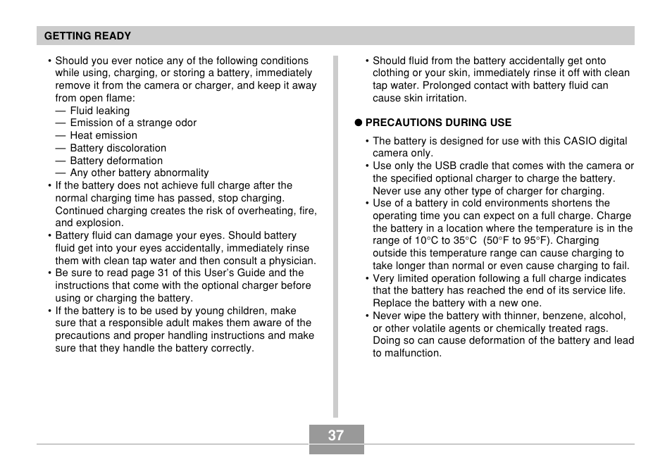 Casio EXILIM EX-Z55 User Manual | Page 37 / 208