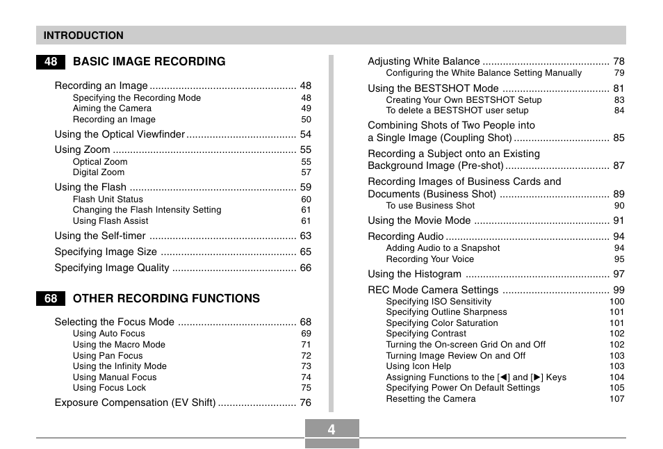 Casio EXILIM EX-Z55 User Manual | Page 4 / 208