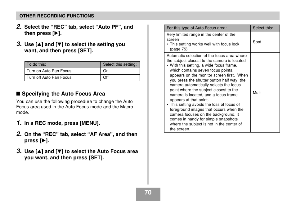 Casio EXILIM EX-Z55 User Manual | Page 70 / 208