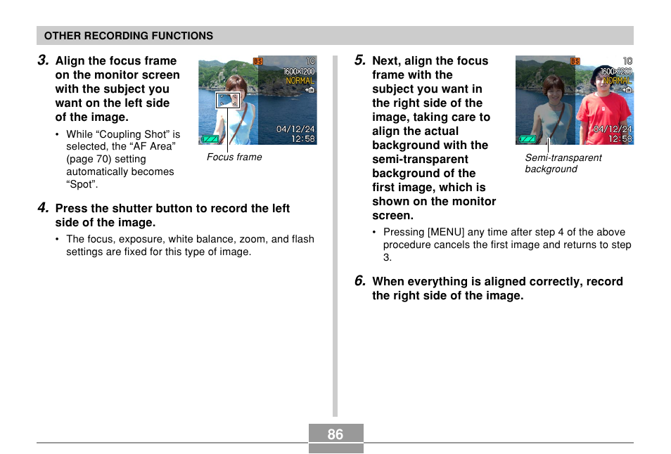 Casio EXILIM EX-Z55 User Manual | Page 86 / 208