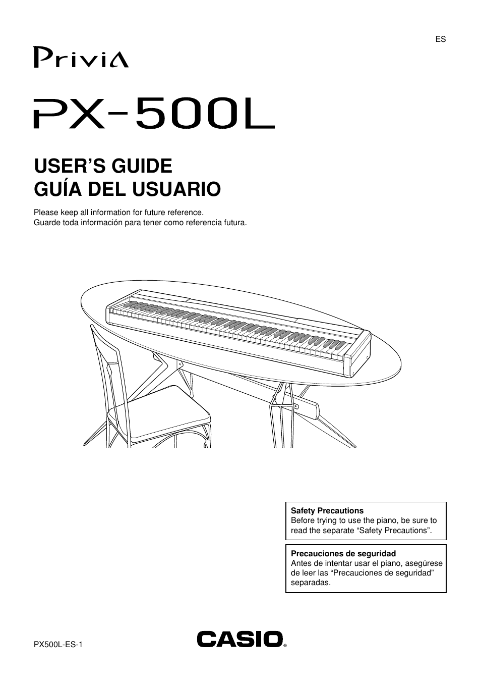 Casio PX500L User Manual | 36 pages