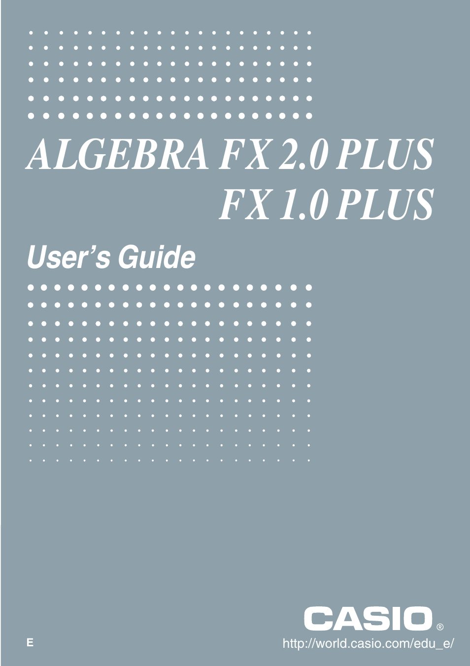 Casio ALGEBRA FX 1.0 PLUS User Manual | 24 pages