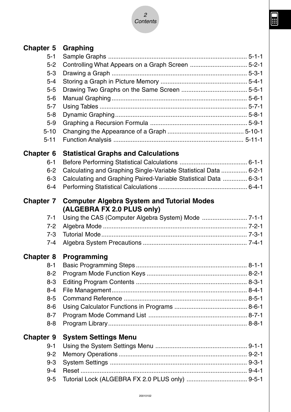 Casio ALGEBRA FX 1.0 PLUS User Manual | Page 21 / 24